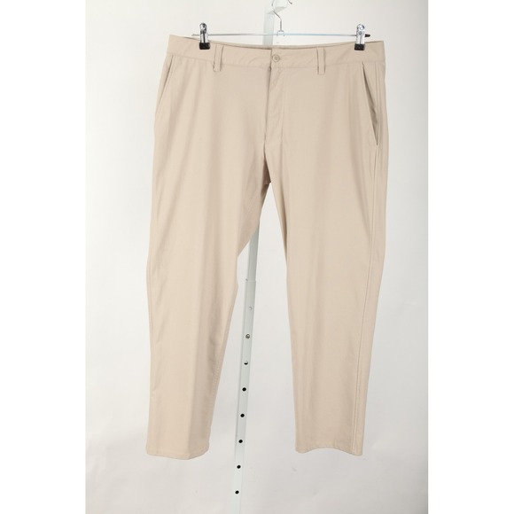 FootJoy Pants Mens 38x30 Beige Performance Golf Stretch Polyester Chino - Picture 2 of 16